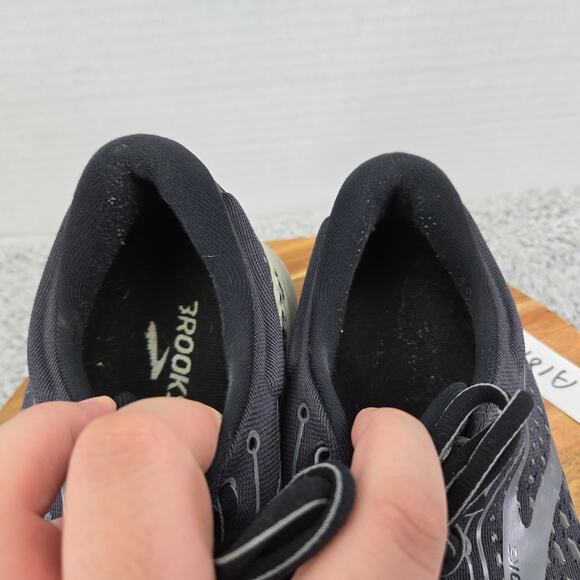 Brooks Mens 11.5D Adrenaline GTS 21 Black Gray Athletic Gym Daily Running Shoe - Picture 11 of 12